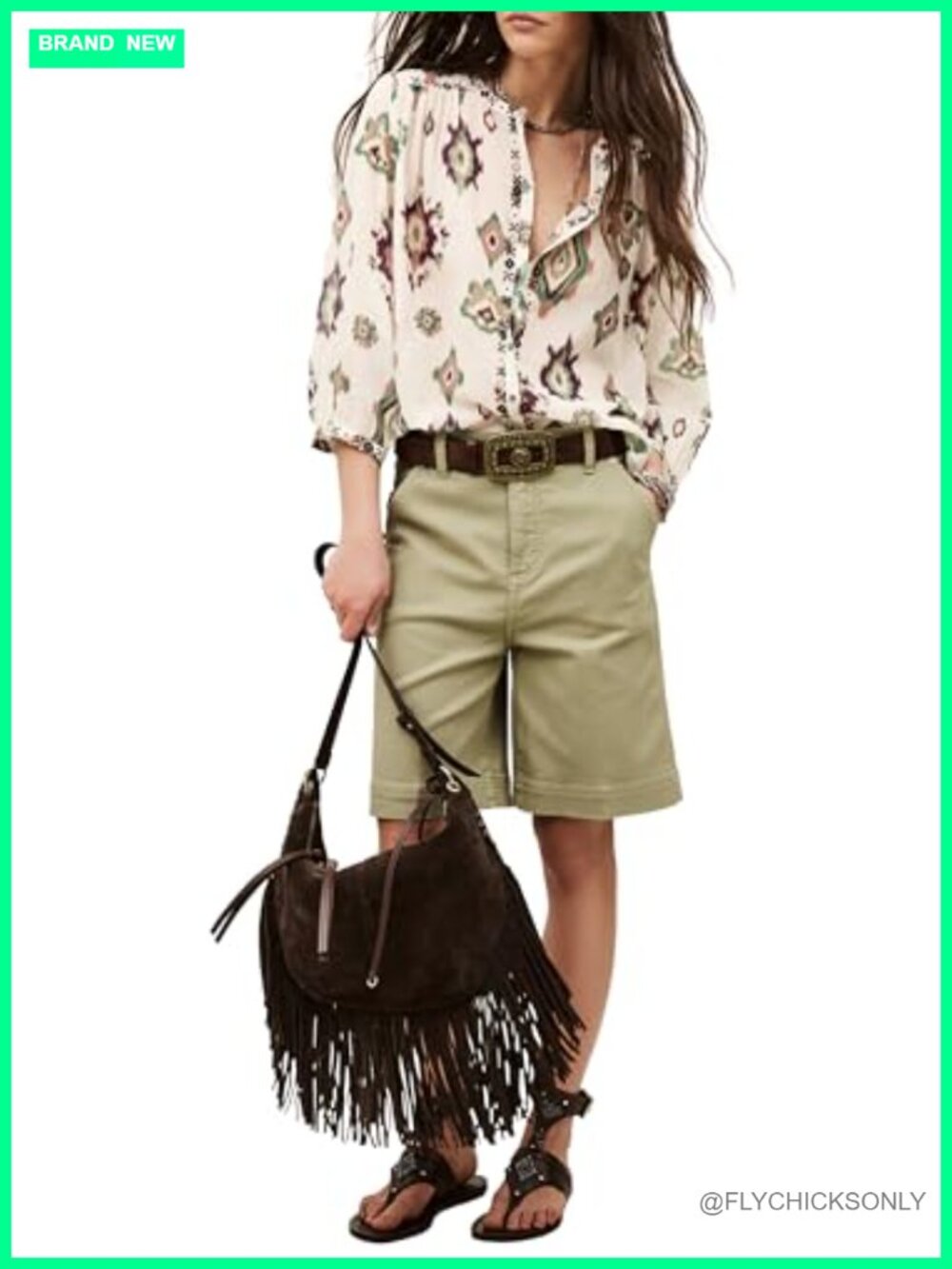 ba&sh Odelie Bishop Sleeve Embroidered Cotton Blouse